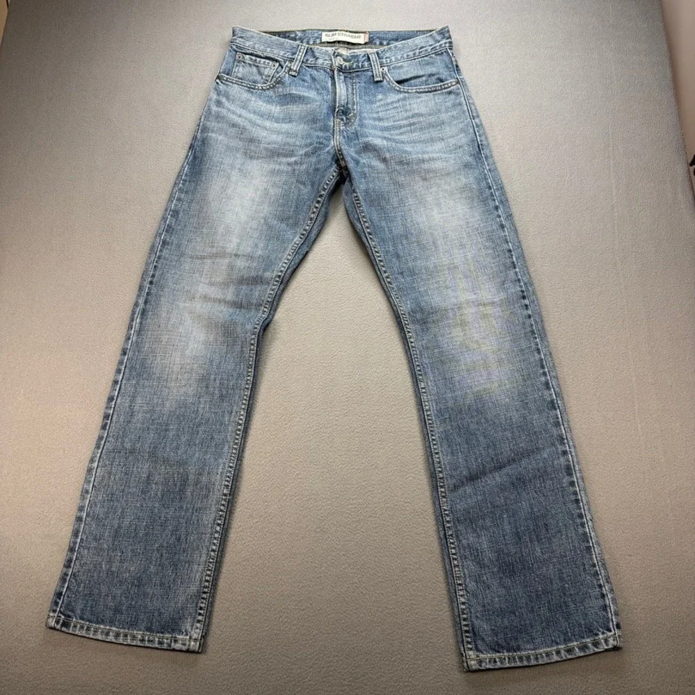 Levis 514 Slim Straight Jeans Mens 30x30 (FIT 31x31) Blue Y2K Faded Denim Casual